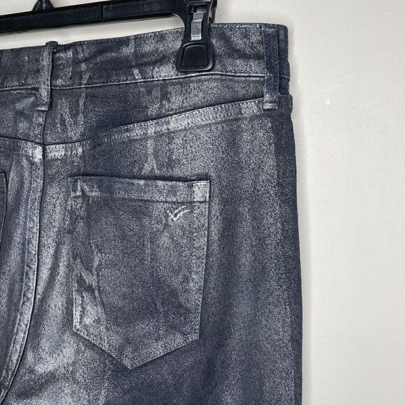 WILLIAM RAST Jeans Womens 29 Metallic Black Python Skinny Sculpted High Rise - Picture 6 of 12